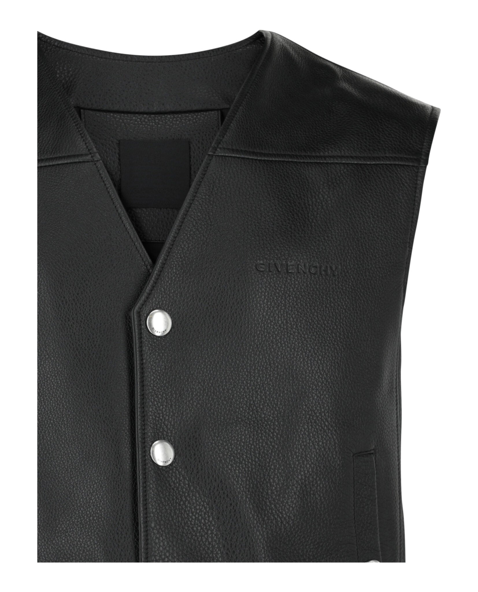 Givenchy Logo Leather Snap Vest – Lord & Taylor