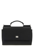 BLACK LEATHER SICILY HANDBAG Dolce & Gabbana BLACK TU