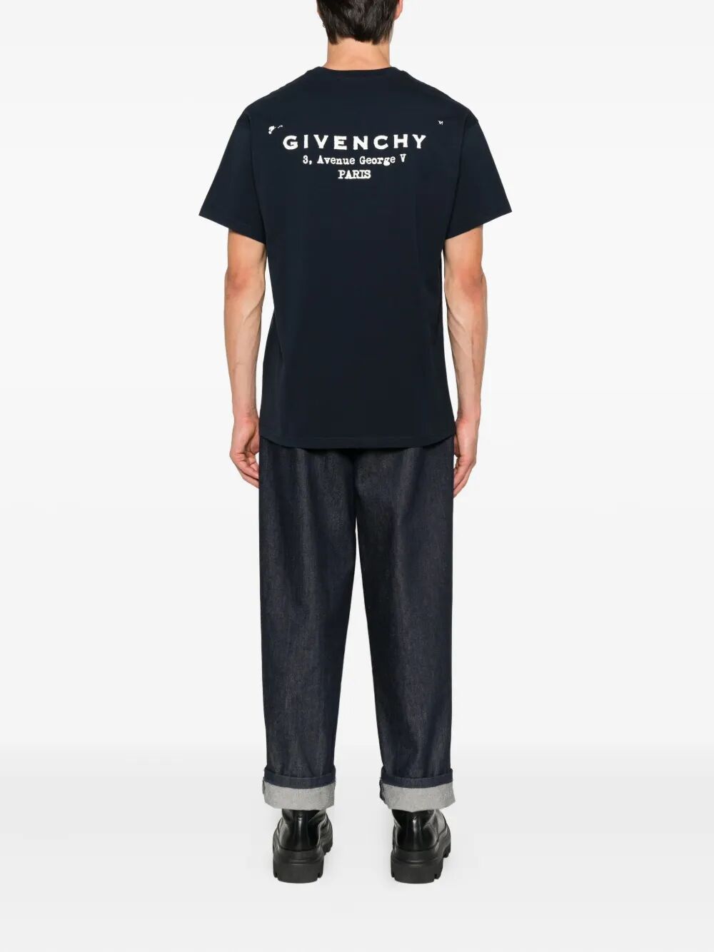 COTTON T-SHIRT WITH GIVENCHY STAMP PRINT Givenchy