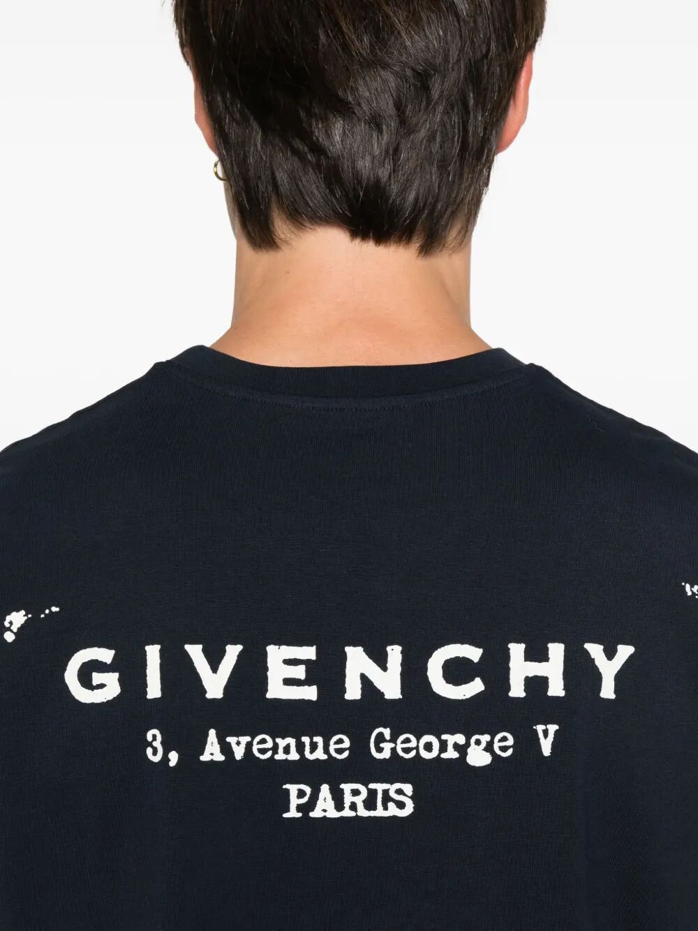 COTTON T-SHIRT WITH GIVENCHY STAMP PRINT Givenchy