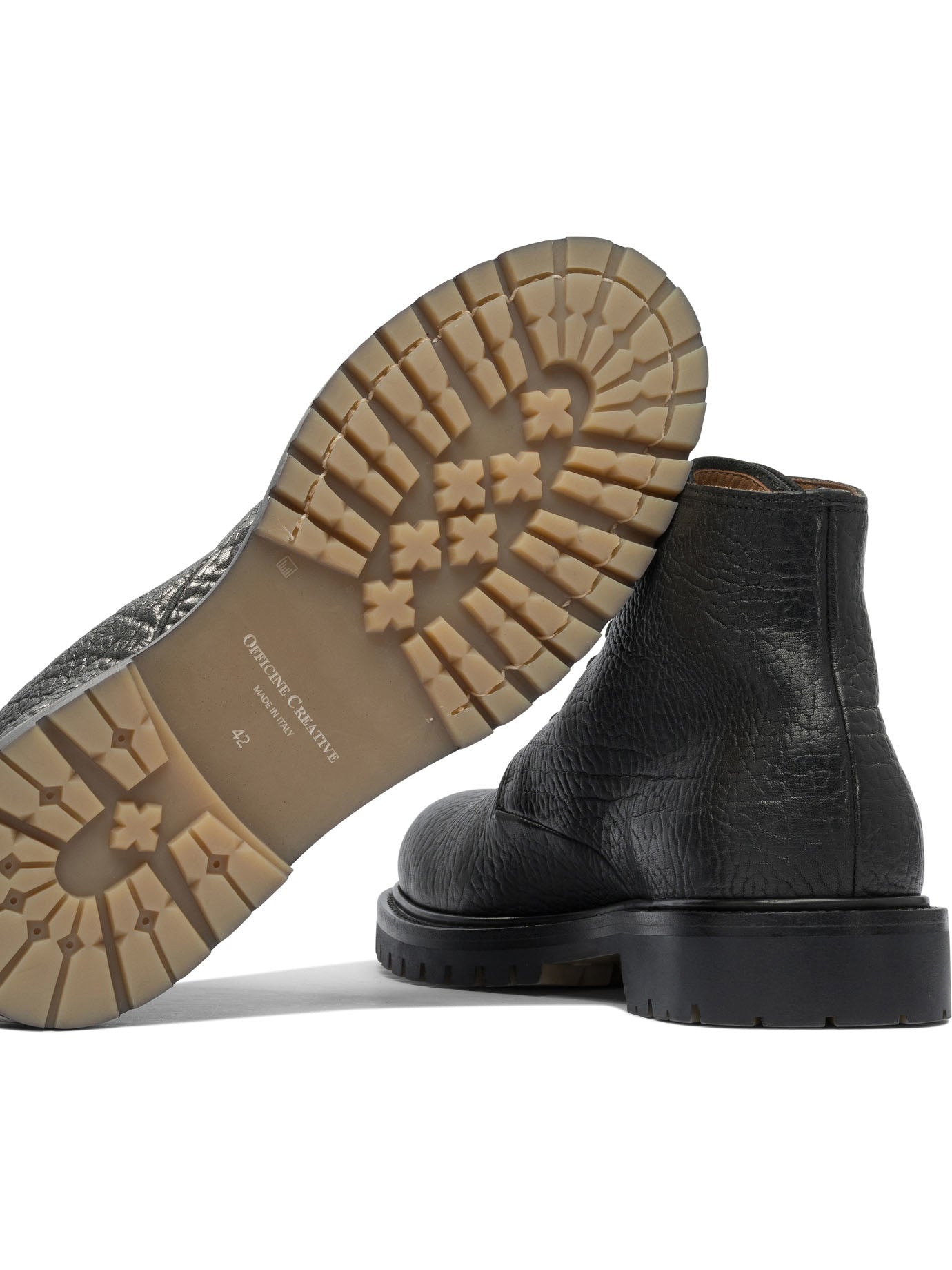BLACK RUBBER ANKLE BOOTS Officine Creative