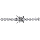 Blue sapphire tennis bracelet box clasp detail in sterling silver by Lord & Taylor