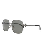 Multicolor square metal sunglasses by Bottega Veneta, side angle view