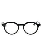 BLACK BLACK TRANSPARENT ACETATE GLASSES Bottega Veneta BLACK BLACK TRANSPARENT 48