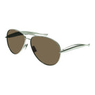 METALLIC GREEN SUNGLASSES Bottega Veneta GREEN GREEN BROWN 64