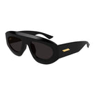 BLACK-BLACK-GREY ACETATE SUNGLASSES Bottega Veneta BLACK-BLACK-GREY 52