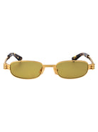 GOLD METAL SUNGLASSES Bottega Veneta GOLD-GOLD-YELLOW 50