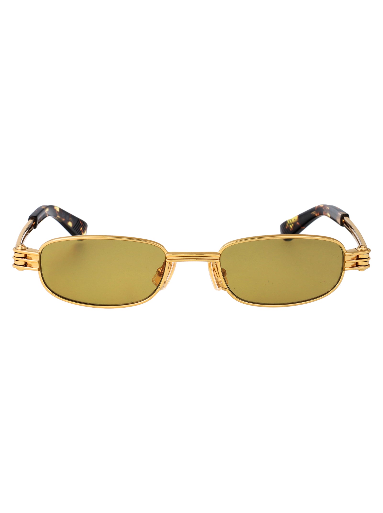 GOLD METAL SUNGLASSES Bottega Veneta GOLD-GOLD-YELLOW 50