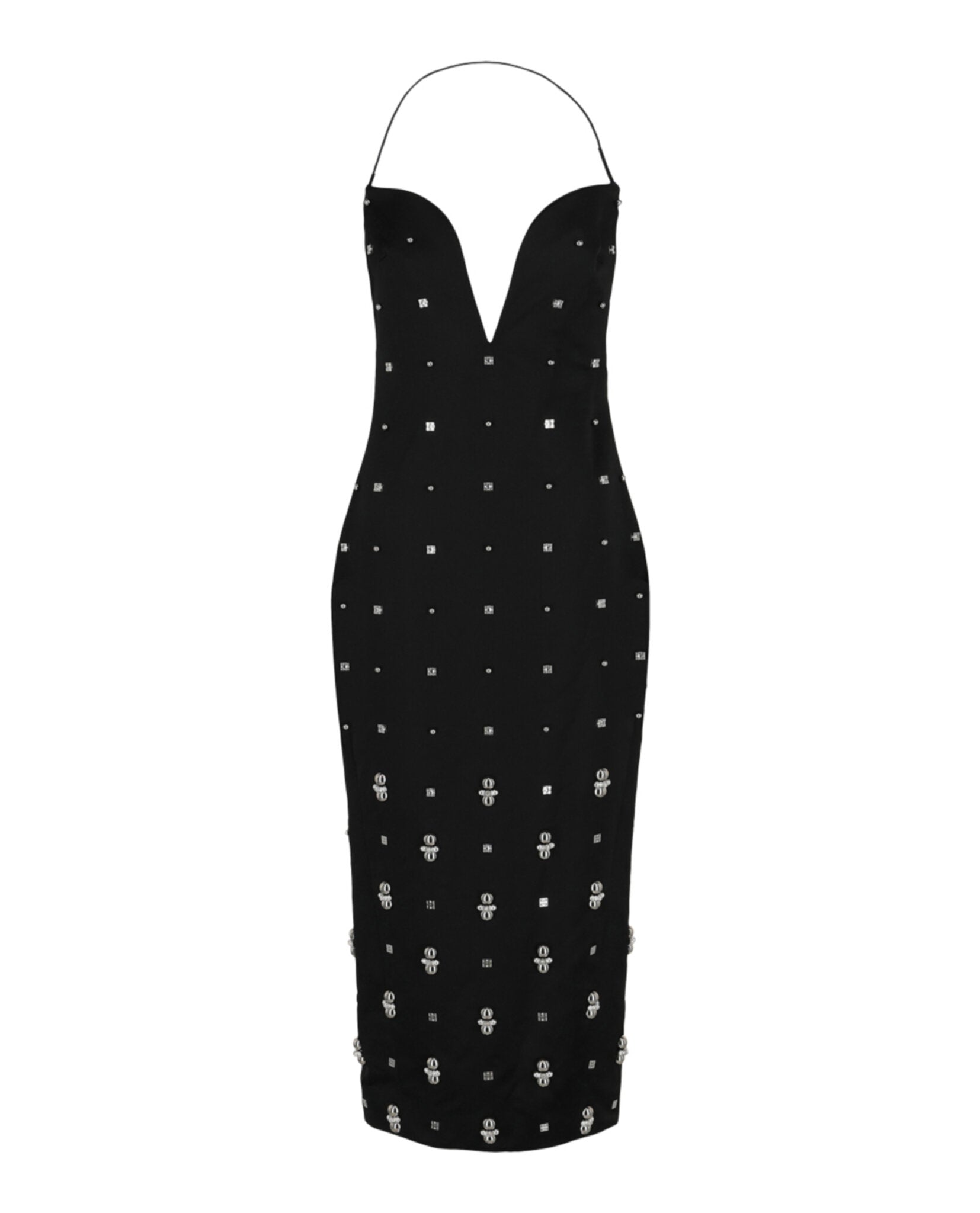 Givenchy 4g Embellished Silk Midi Dress - Black