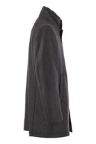 WOOL COAT WITH DETACHABLE COLLAR Herno