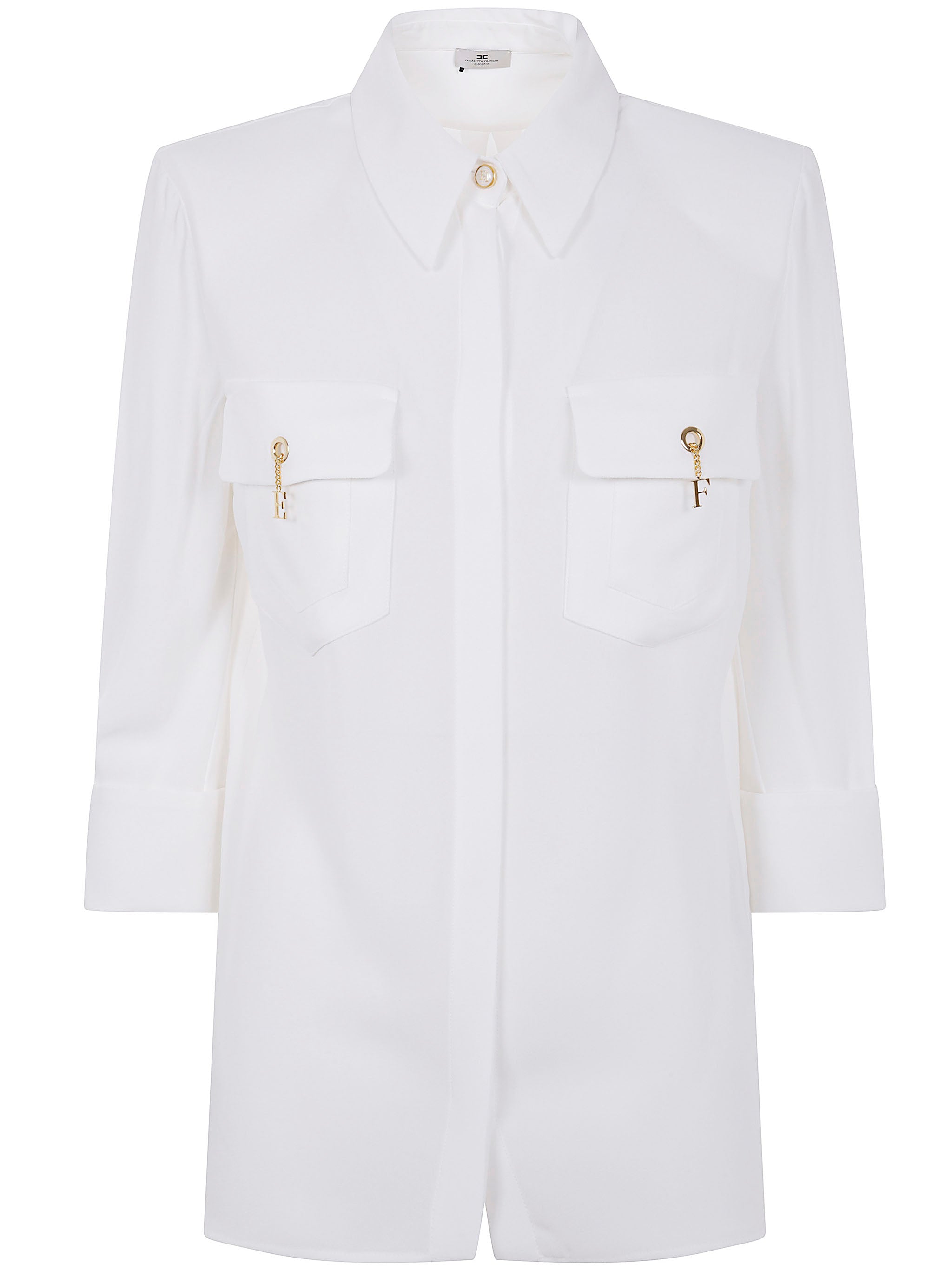 LONG SLEEVE HITH PIRCING POCKET Elisabetta Franchi WHITE 40