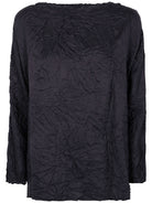 "CAMICIA LUNEDI" WASHED FANTASY SHIRT DANIELA GREGIS BLACK UNICA
