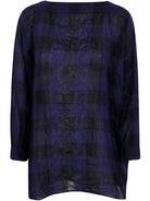"CAMICIA QUADRATO" 5 CM CHECKED SHIRT DANIELA GREGIS BLUE UNICA