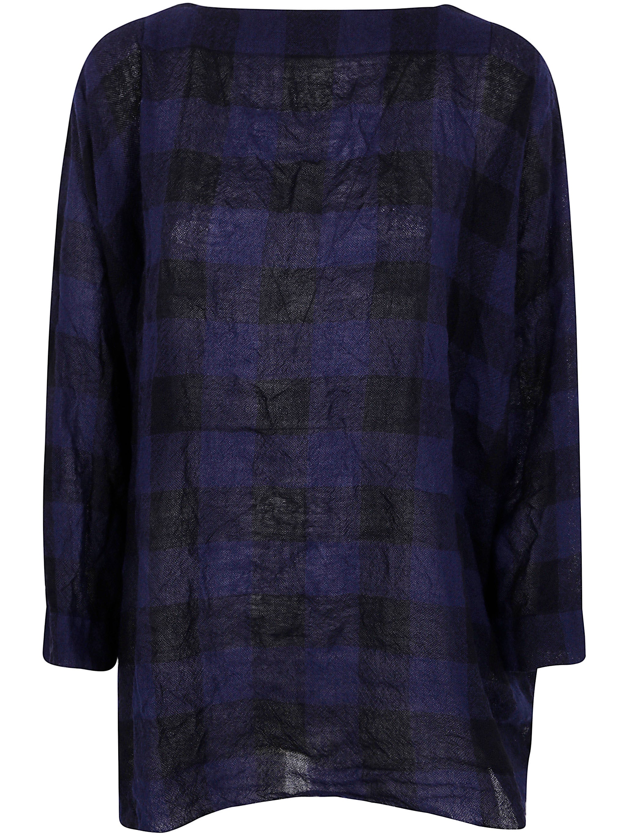 "CAMICIA QUADRATO" 5 CM CHECKED SHIRT DANIELA GREGIS BLUE UNICA