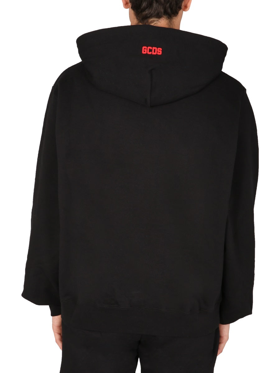 SWEATSHIRT WITH RUBBER LOGO GCDS