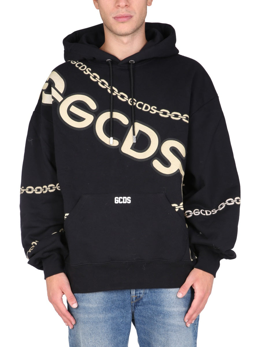 CHAIN SWEATSHIRT GCDS BLACK S