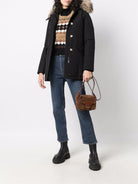 BLACK NYLON DOWN JACKET Woolrich