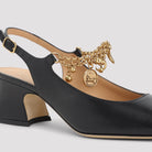 BLACK LEATHER SANDALS Chloé