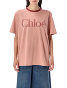 OVER TEE LOGO Chloé PETAL PINK XS