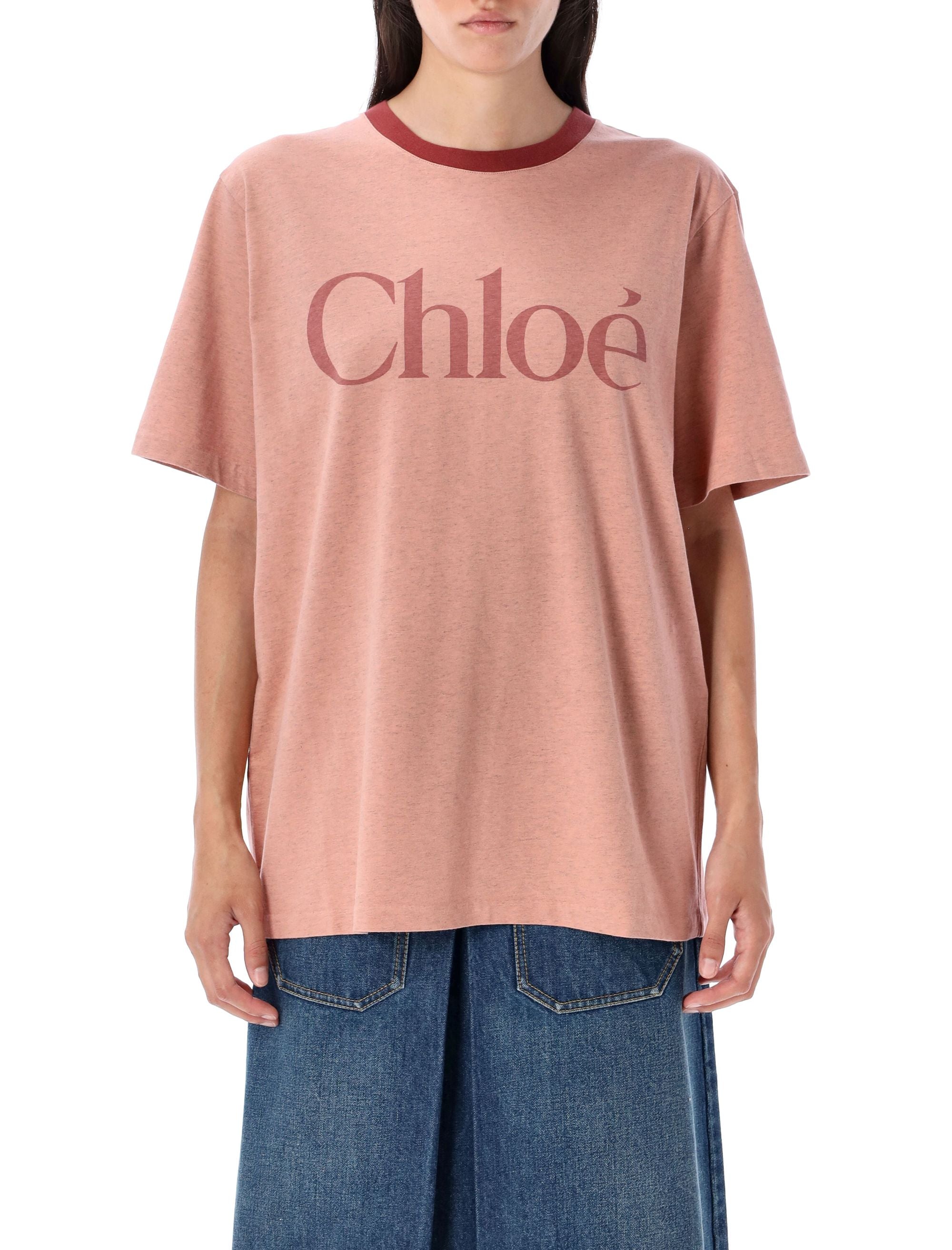 OVER TEE LOGO Chloé PETAL PINK XS