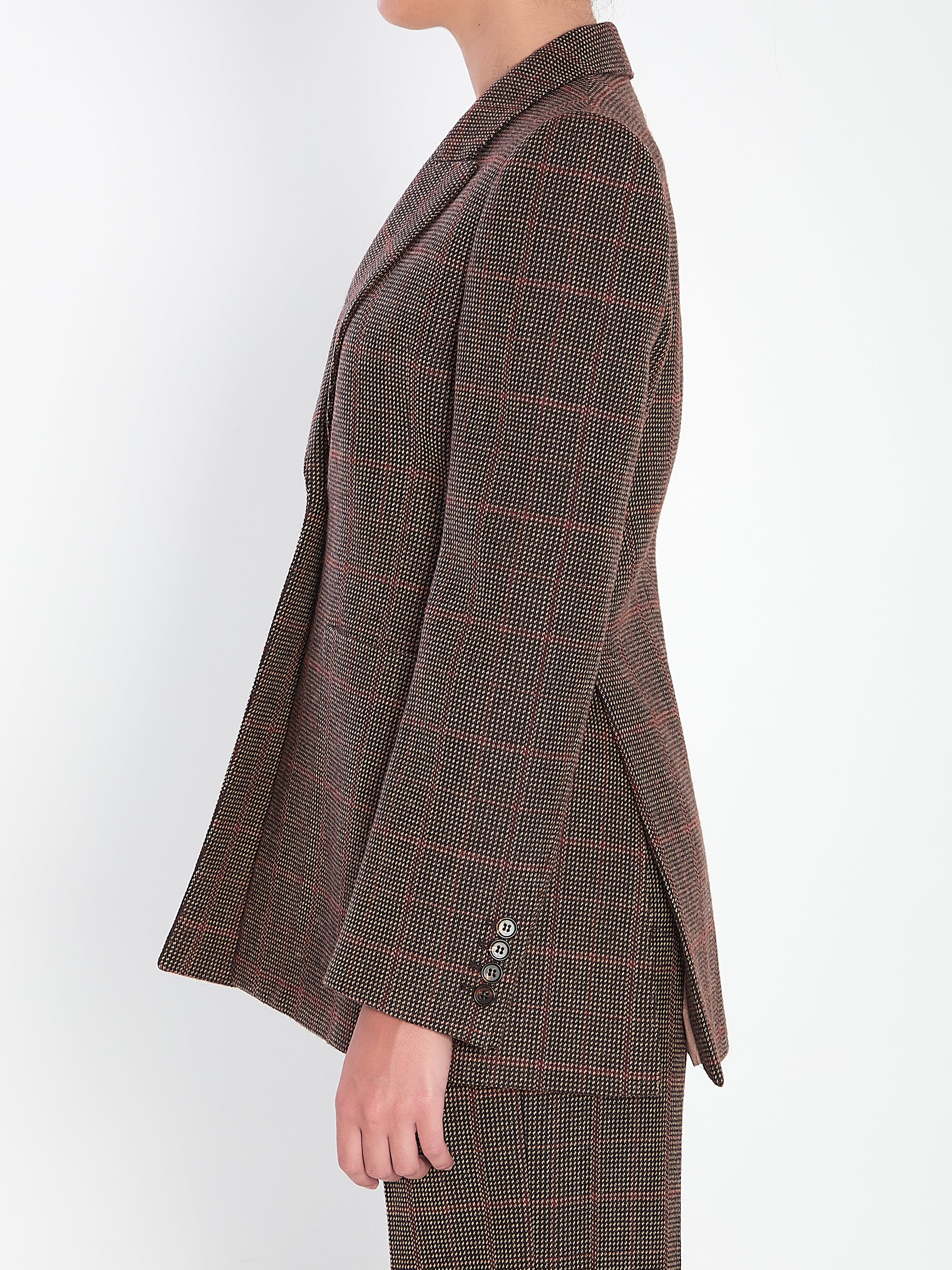 CHECKED WOOL TAILORED JACKET Chloé