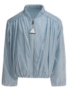 LIGHT BLUE POLYAMIDE JACKET MONCLER KIDS LIGHT BLUE 12Y