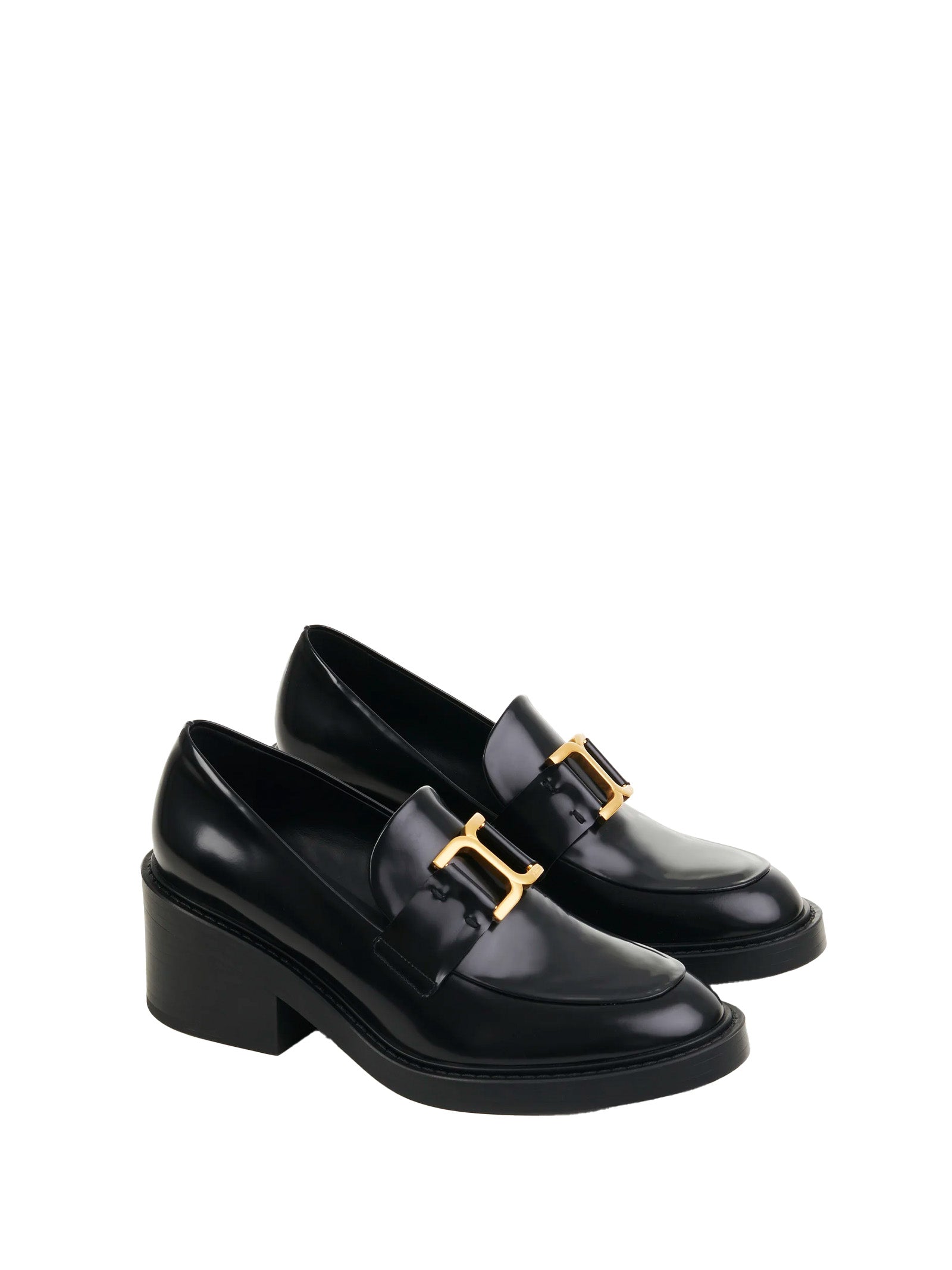 BLACK LEATHER SANDAL Chloé