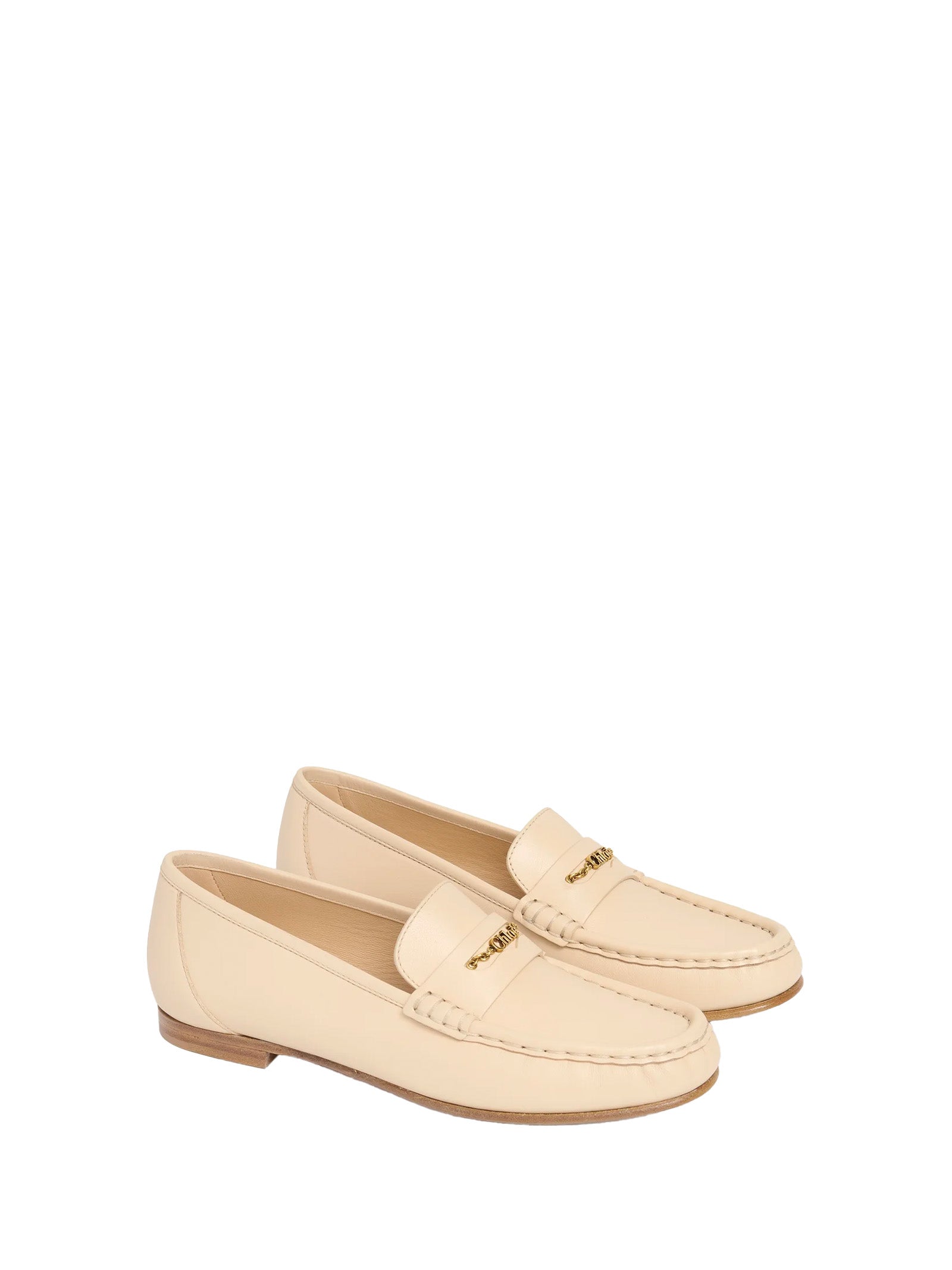 BEIGE LEATHER SANDAL SANDALS Chloé