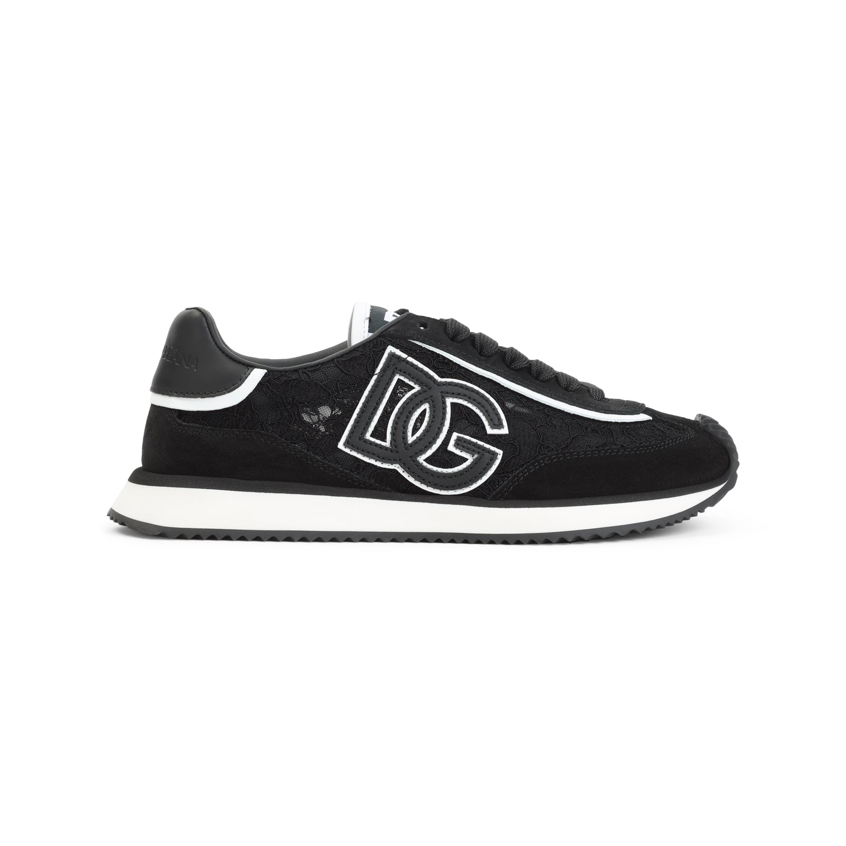 BLACK LEATHER FLAT SHOES Dolce & Gabbana BLACK 38