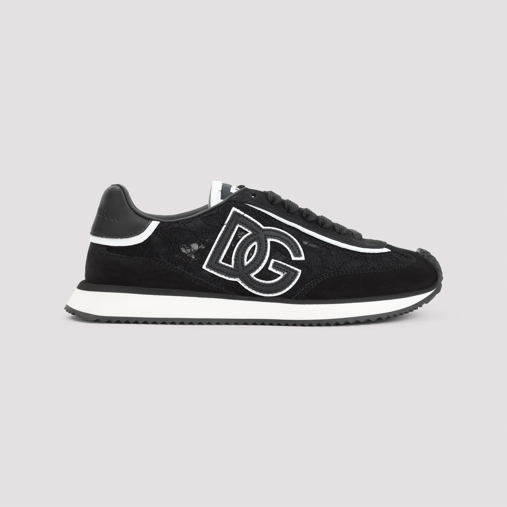 BLACK LEATHER FLAT SHOES Dolce & Gabbana