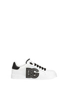DOLCE &AMP; GABBANA PORTOFINO LIGHT STROBEL SNEAKER IN CALFSKIN Dolce & Gabbana WHITE 36