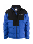 CROSS BLOCK LOGO DOWN JACKET Marcelo Burlon BLUE M