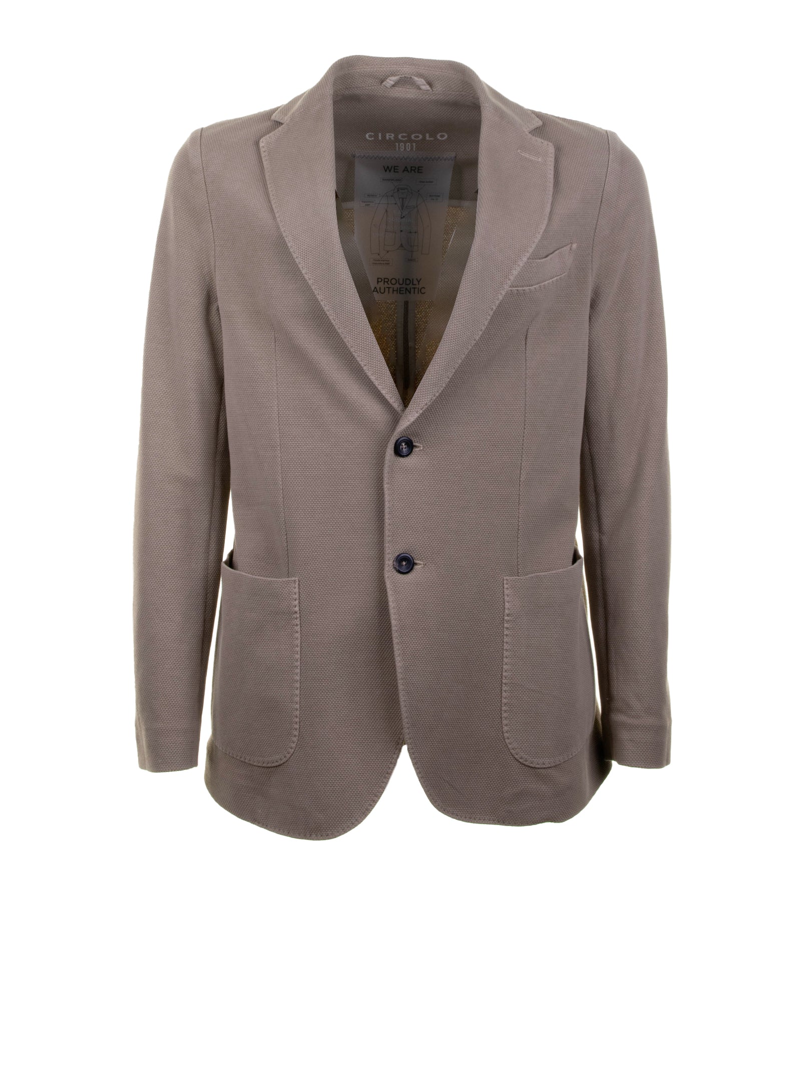 CIRCOLO 1901 SINGLE BREASTED OXFORD JACKET CIRCOLO 1901 LIQUIRIZIA 48