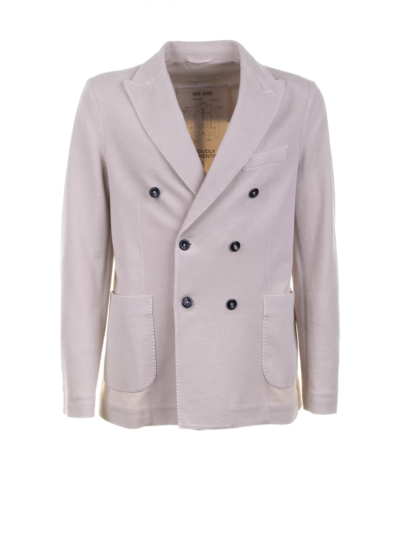 CIRCOLO 1901 DOUBLE BREASTED COCONUT OXFORD JACKET CIRCOLO 1901 COCONUT 48