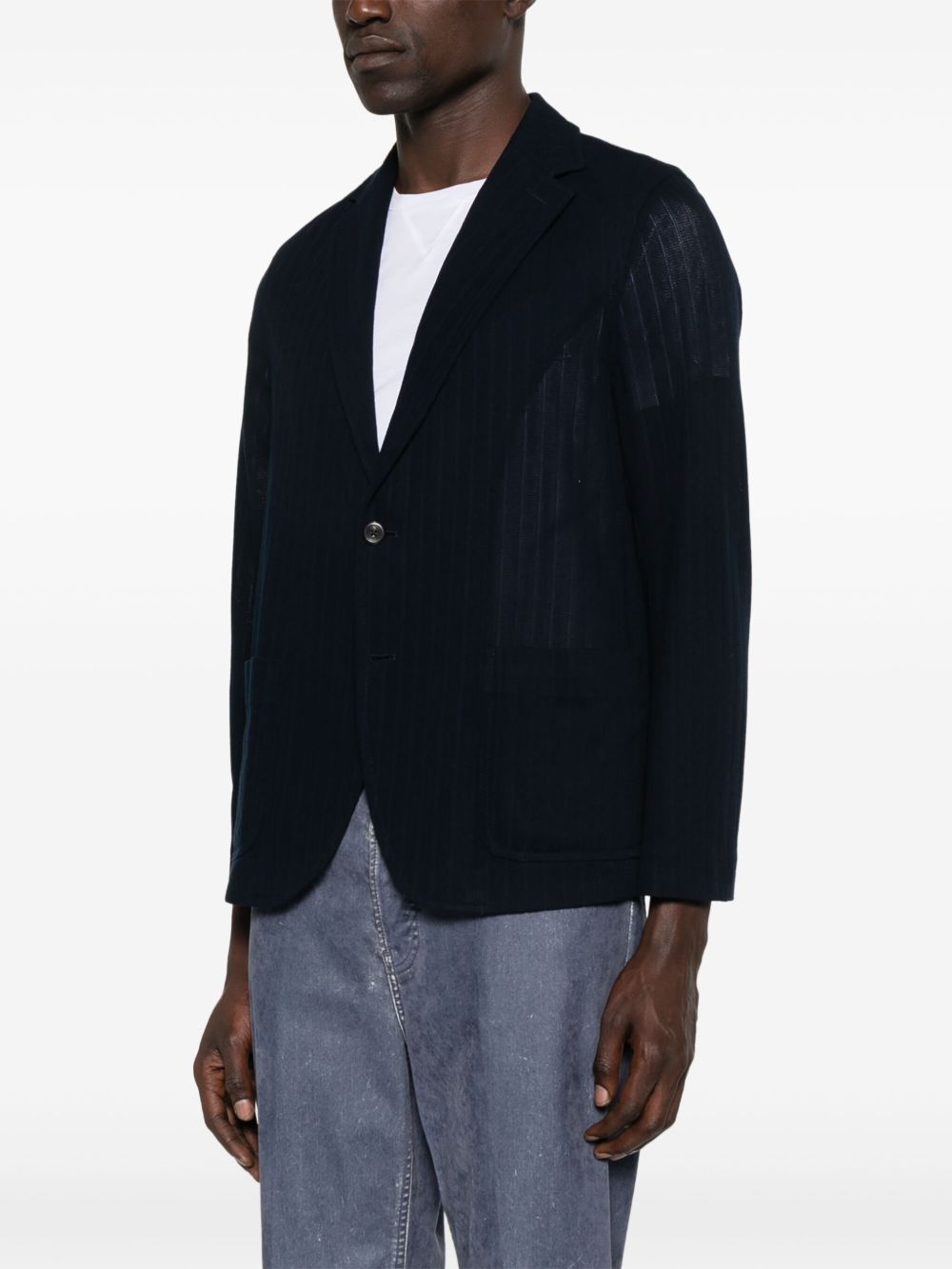 CIRCOLO 1901 NAVY SINGLE BREASTED COTTON JACKET CIRCOLO 1901