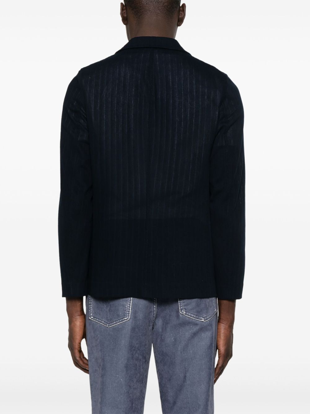 CIRCOLO 1901 NAVY SINGLE BREASTED COTTON JACKET CIRCOLO 1901