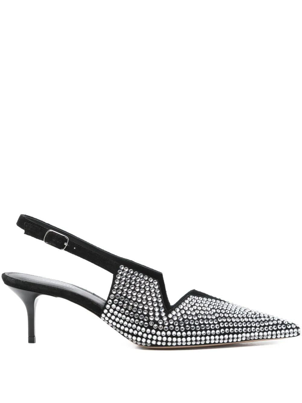 CRYSTAL EMBELLISHED STAR CUT OUT LOW STILETTO Coperni BLACK 40