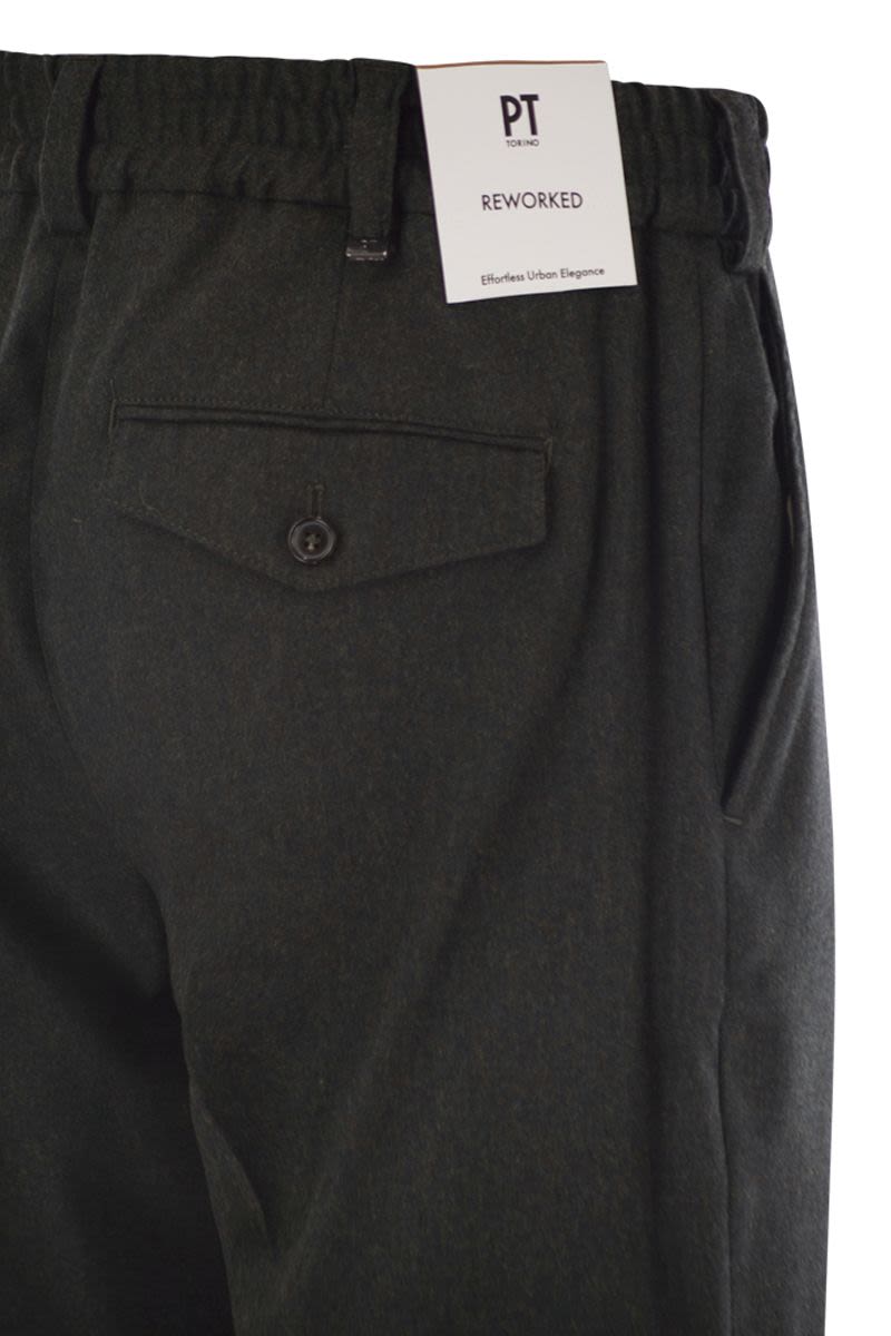 THE REBEL - WOOL AND CASHMERE TROUSERS PT Torino