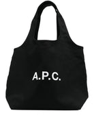 NINON CANVAS TOTE BAG A.P.C. BLACK UNICA