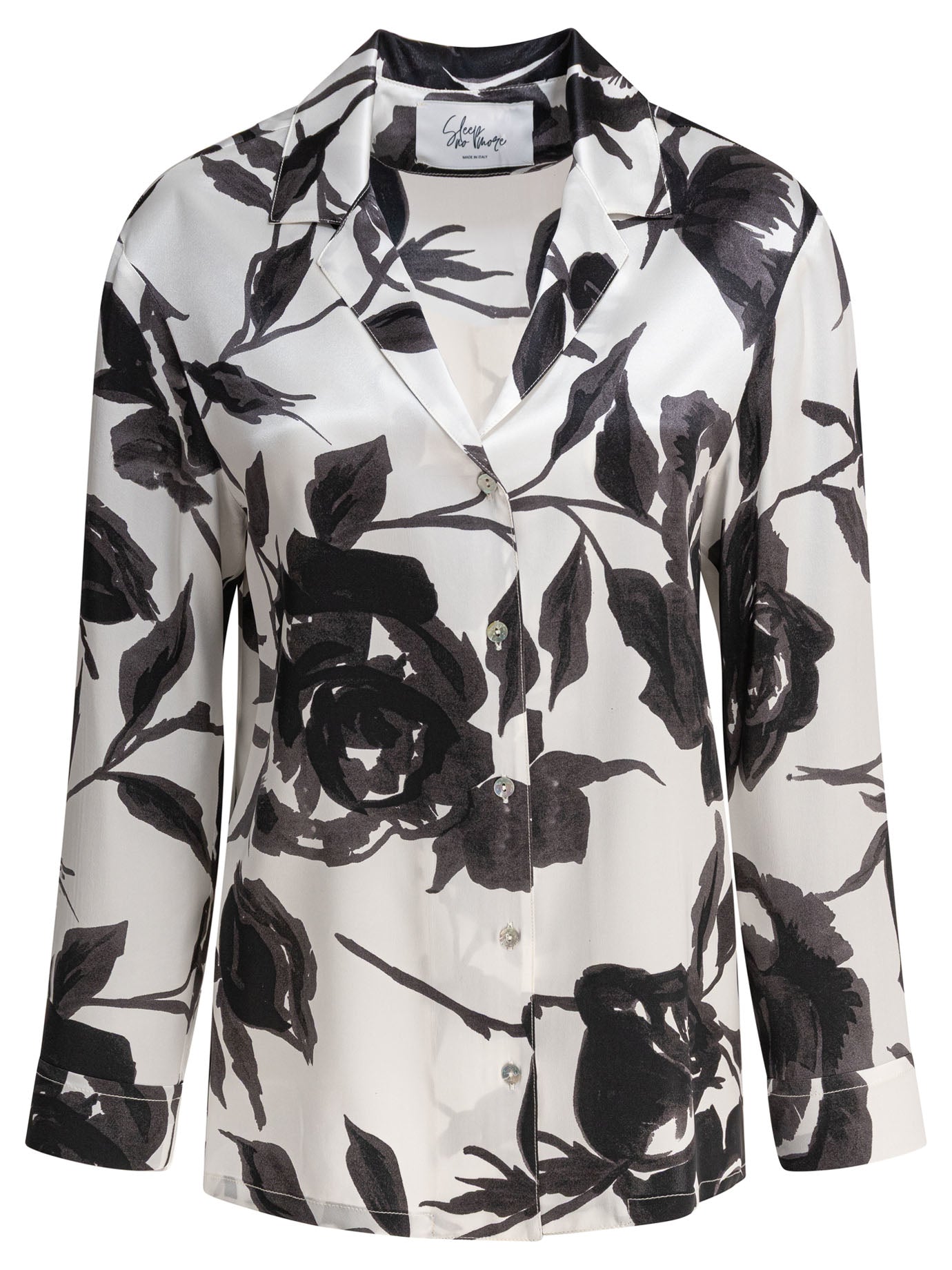 WHITE SILK SHIRT SLEEP NO MORE WHITE S