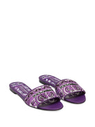 MULTICOLOUR COTTON LEATHER SANDALS Dolce & Gabbana