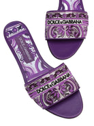 MULTICOLOUR COTTON LEATHER SANDALS Dolce & Gabbana
