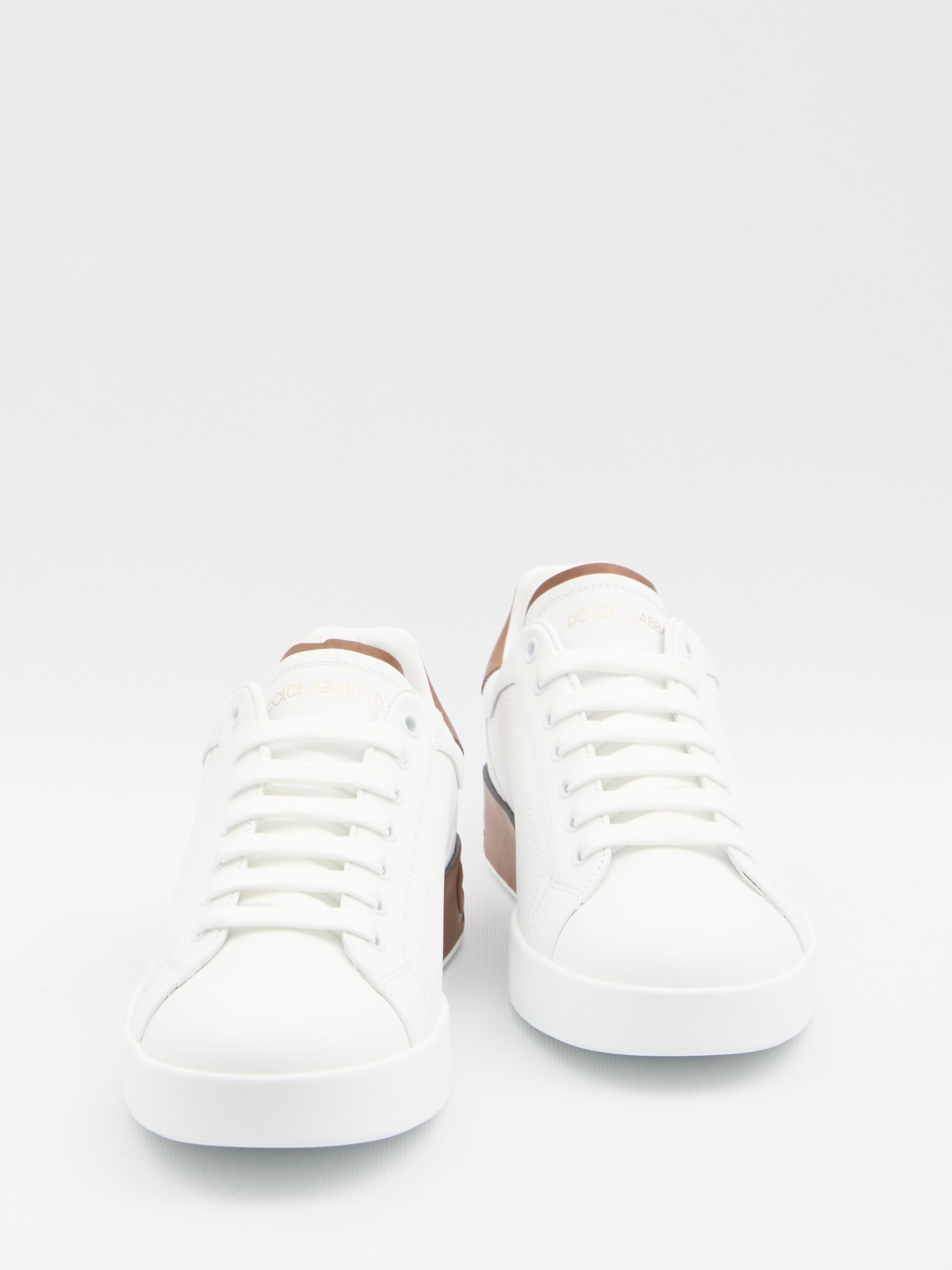 WHITE LEATHER PORTOFINO SNEAKERS Dolce & Gabbana