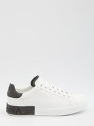 LEATHER PANEL SNEAKERS Dolce & Gabbana White 40