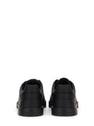 BLACK LEATHER FLAT SHOES Dolce & Gabbana