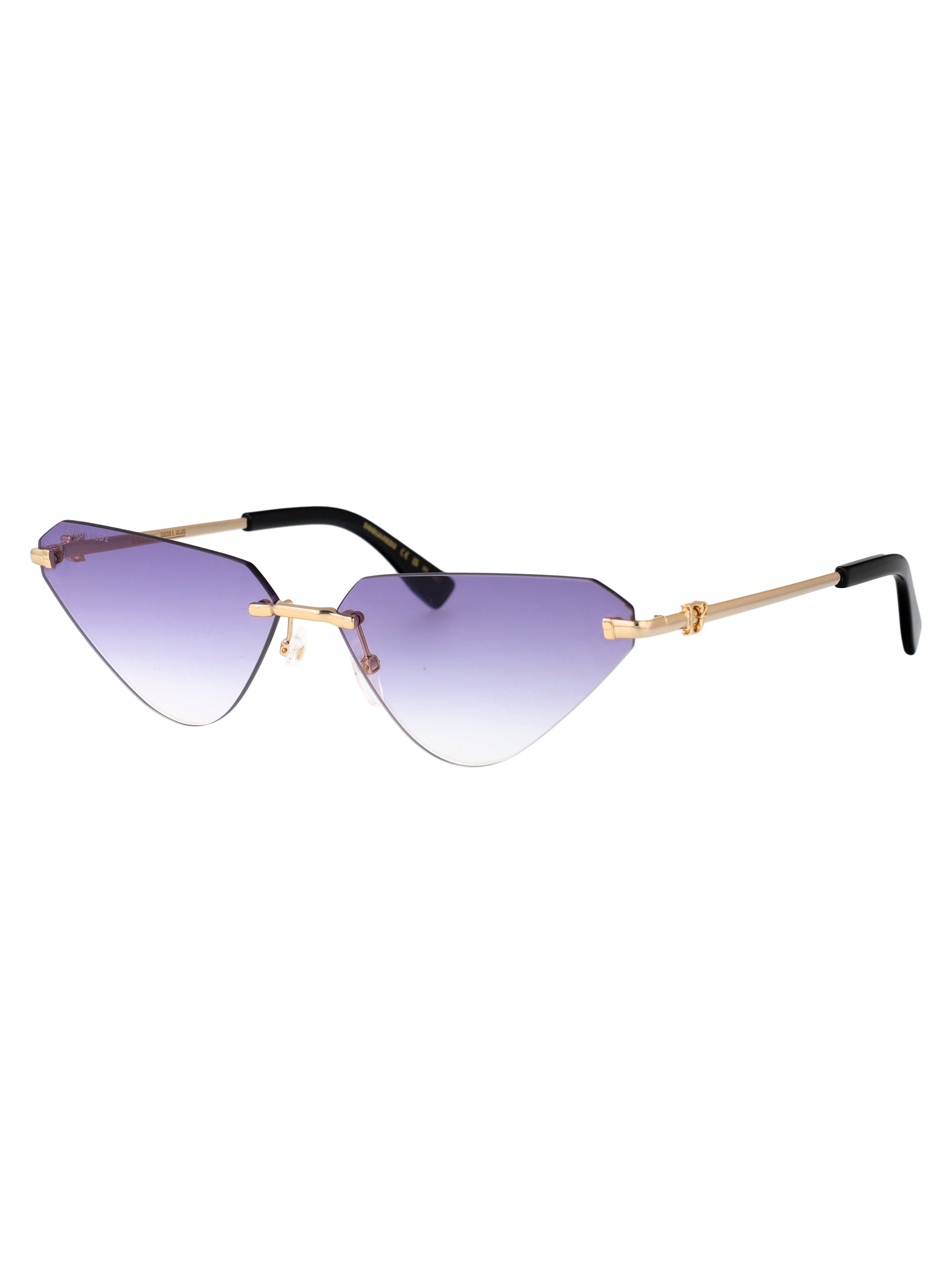 GOLD VIOLET METAL SUNGLASSES DSQUARED2