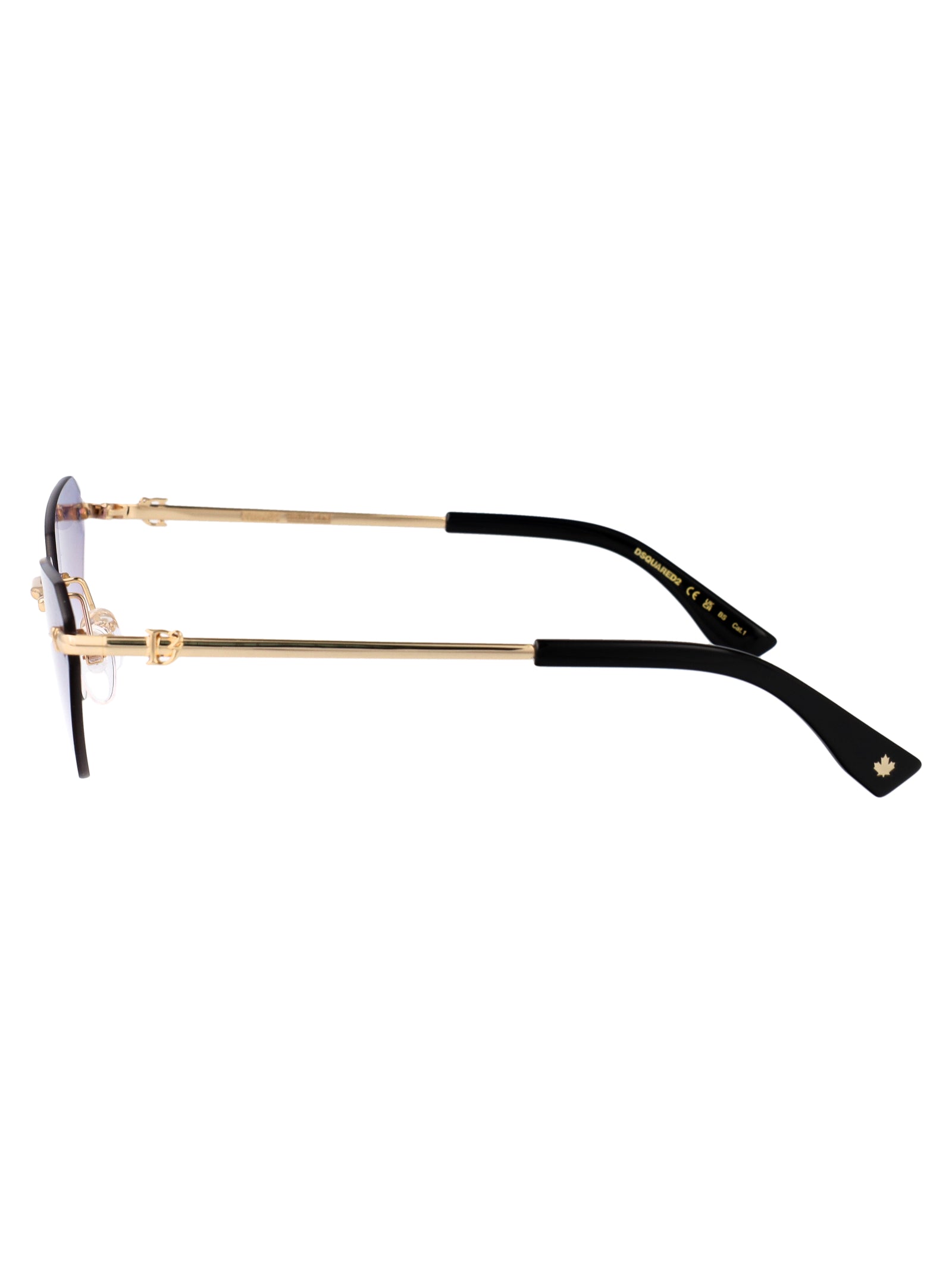 GOLD VIOLET METAL SUNGLASSES DSQUARED2