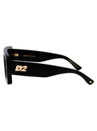 BLACK ACETATE SUNGLASSES DSQUARED2