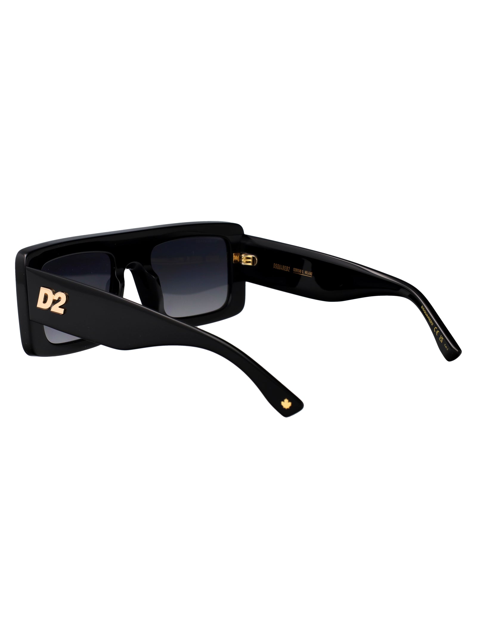 BLACK ACETATE SUNGLASSES DSQUARED2
