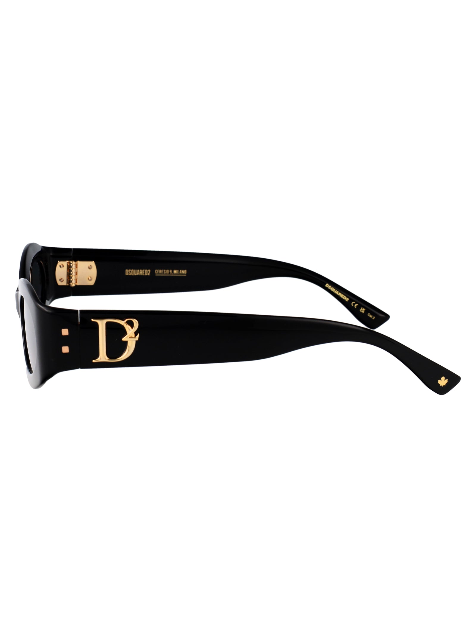 BLACK ACETATE SUNGLASSES DSQUARED2